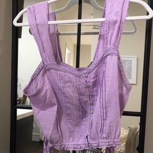 Purple free people tank top